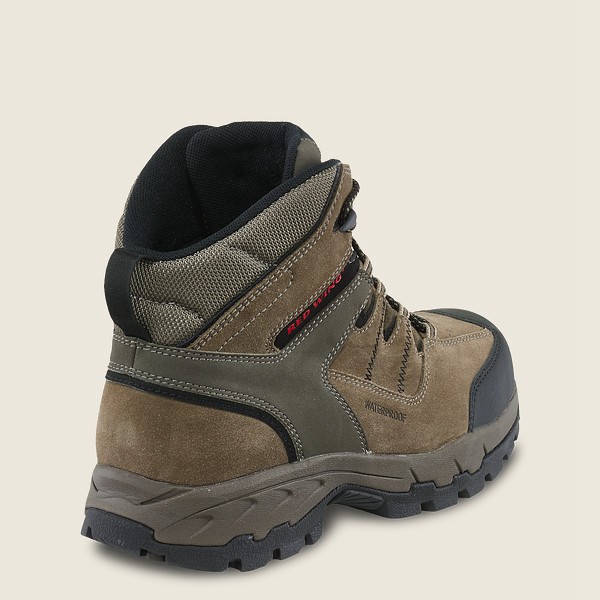 Red Wing Hiking Boots Grey Brown - Mens Truhiker - 6-inch Waterproof Csa Safety Toe - 3541-QIRVL